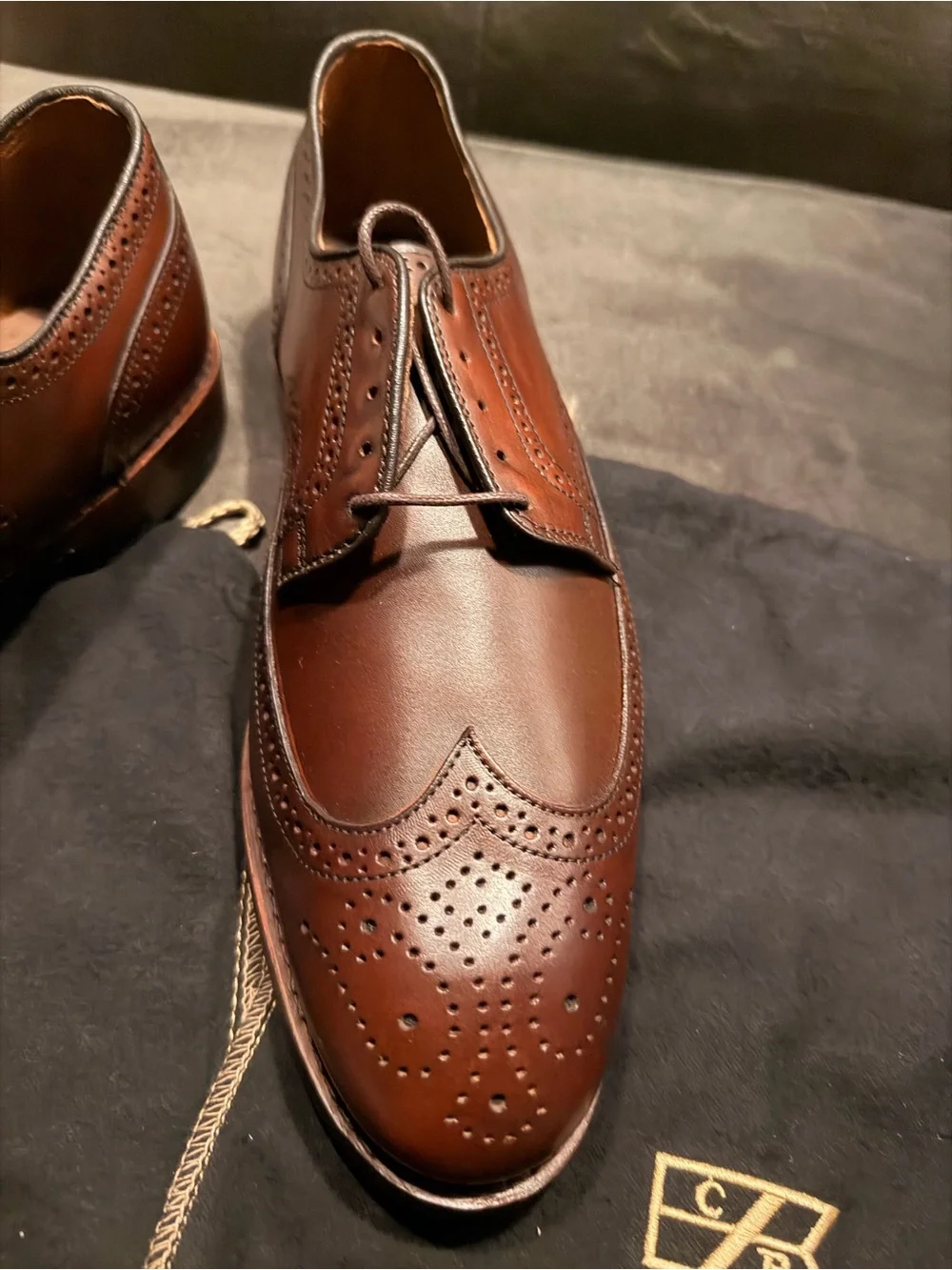 Allen Edmonds brown leather